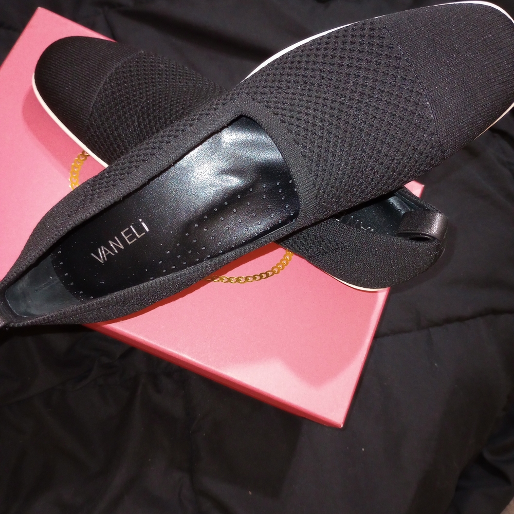 Vaneli Women's Black Slip-On Shoes